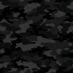 dark military camouflage. vector seamless print. army camouflage for clothing or printing © keni