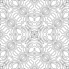 Geometric vector pattern with triangular elements. Seamless abstract ornament for wallpapers and backgrounds. Black and white colors.
