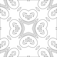 Geometric vector pattern with triangular elements. Seamless abstract ornament for wallpapers and backgrounds. Black and white colors.
