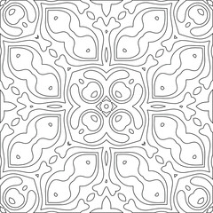 Geometric vector pattern with triangular elements. Seamless abstract ornament for wallpapers and backgrounds. Black and white colors.
