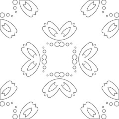 Geometric vector pattern with triangular elements. Seamless abstract ornament for wallpapers and backgrounds. Black and white colors.
