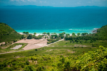 Photograph of Nuan Beach from Koh Larn Island Viewpoint, Pattaya, Thailand