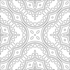 Geometric vector pattern with triangular elements. Seamless abstract ornament for wallpapers and backgrounds. Black and white colors.
