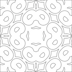 Geometric vector pattern with triangular elements. Seamless abstract ornament for wallpapers and backgrounds. Black and white colors.
