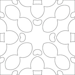 Geometric vector pattern with triangular elements. Seamless abstract ornament for wallpapers and backgrounds. Black and white colors.
