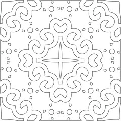 Geometric vector pattern with triangular elements. Seamless abstract ornament for wallpapers and backgrounds. Black and white colors.
