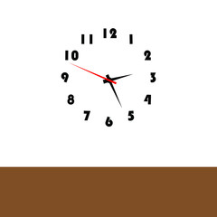 clock on white