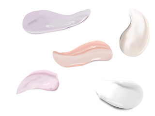 Cream texture stroke isolated on transparent background. Facial creme, foam, gel or body lotion skincare icon.