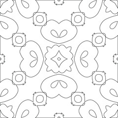 Geometric vector pattern with triangular elements. Seamless abstract ornament for wallpapers and backgrounds. Black and white colors.
