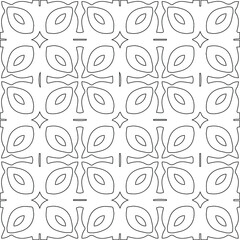 Geometric vector pattern with triangular elements. Seamless abstract ornament for wallpapers and backgrounds. Black and white colors.
