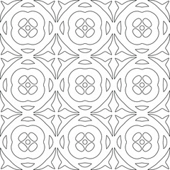 Geometric vector pattern with triangular elements. Seamless abstract ornament for wallpapers and backgrounds. Black and white colors.

