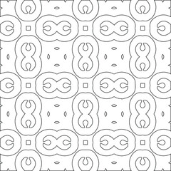 Geometric vector pattern with triangular elements. Seamless abstract ornament for wallpapers and backgrounds. Black and white colors.
