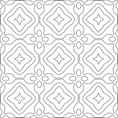 Geometric vector pattern with triangular elements. Seamless abstract ornament for wallpapers and backgrounds. Black and white colors.
