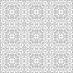 Geometric vector pattern with triangular elements. Seamless abstract ornament for wallpapers and backgrounds. Black and white colors.
