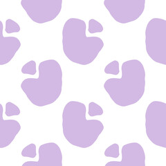 Colorful abstract seamless pattern with uneven round stains, spots, geometrical shapes, splashes background.