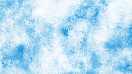 Obraz premium 青色の水彩風の背景素材