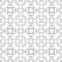 Geometric vector pattern with triangular elements. Seamless abstract ornament for wallpapers and backgrounds. Black and white colors.
