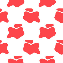 Colorful abstract seamless pattern with uneven round stains, spots, geometrical shapes, splashes background.