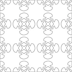 Geometric vector pattern with triangular elements. Seamless abstract ornament for wallpapers and backgrounds. Black and white colors.
