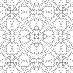 Geometric vector pattern with triangular elements. Seamless abstract ornament for wallpapers and backgrounds. Black and white colors.
