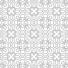 Geometric vector pattern with triangular elements. Seamless abstract ornament for wallpapers and backgrounds. Black and white colors.
