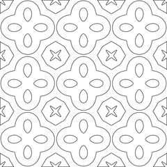 Geometric vector pattern with triangular elements. Seamless abstract ornament for wallpapers and backgrounds. Black and white colors.
