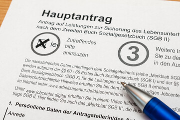 Antrag auf HARTZ4 (Hauptantrag) Deutschland