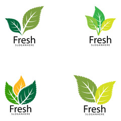 Leaf icon Vector Illustration design Logo template