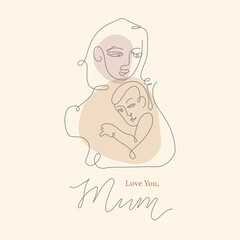 Happy Mother's Day. Happy Mother's Day typography vector design for greeting cards and poster. Hand lettering text isolated on background. Design template celebration. Vector illustration.