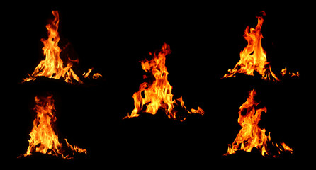 bonfire energy energy that burns on a black background,