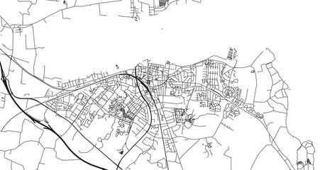 Fototapeta na wymiar Urban vector city map of Holbaek, Denmark
