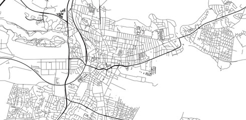 Urban vector city map of Horsens, Denmark