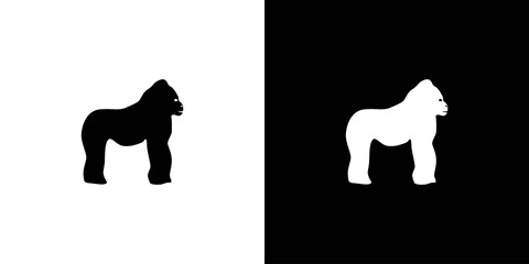Simple and strong gorilla illustration logo