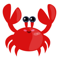 Red crab cartoon illustration