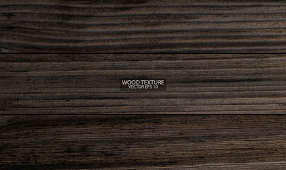 Old weathered wood texture. Dark brown wooden background, EPS 10 vector.  - 424209975