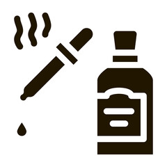 aromatic oil pipette glyph icon vector. aromatic oil pipette sign. isolated symbol illustration