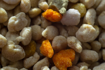 macro photo of  pollen grains