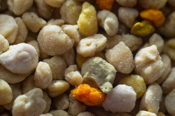 macro photo of  pollen grains