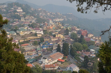 Fototapeta premium this is hill view of mussoorie hill station