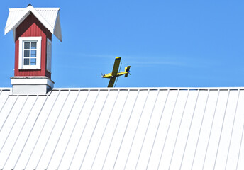 Plane over the Barn