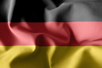 3d rendering waving silk flag of Germany