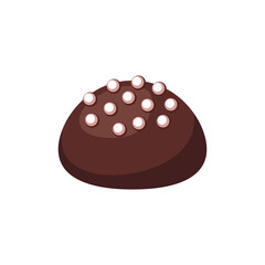 Chocolate candy icon. Vector illustration of sweets isolated on white background. Cartoon flat style.