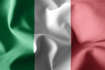 3d rendering waving silk flag of Italy