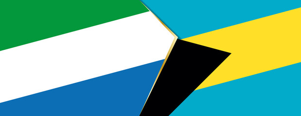 Sierra Leone and The Bahamas flags, two vector flags.