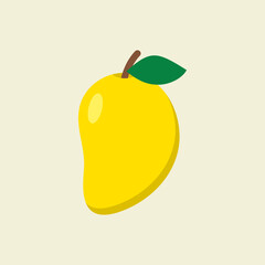 mango flat design vector illustration. can be used in restaurant menu, cooking books and organic farm label. Healthy food. Tasty vegan . Organic product. Culinary ingredient. Detailed vector design
