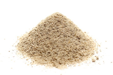 Shiitake Mushroom Powder (Sh), pile isolated on white background