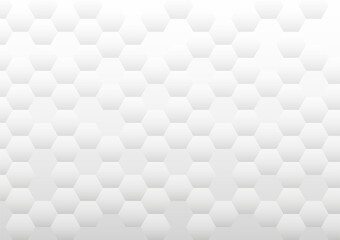 Geometric abstract background with white and gray hexagons. Structure molecule and communication. Science, technology and medical concept. Vector illustration