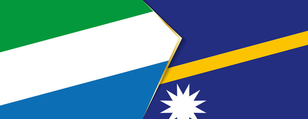 Sierra Leone and Nauru flags, two vector flags.