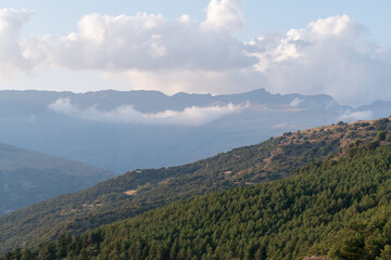 mountainous landscape of Sierra Nevada