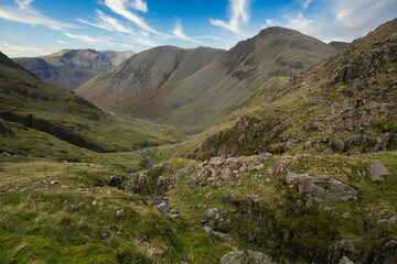 Naklejka premium mountain landscape with sky Lake District